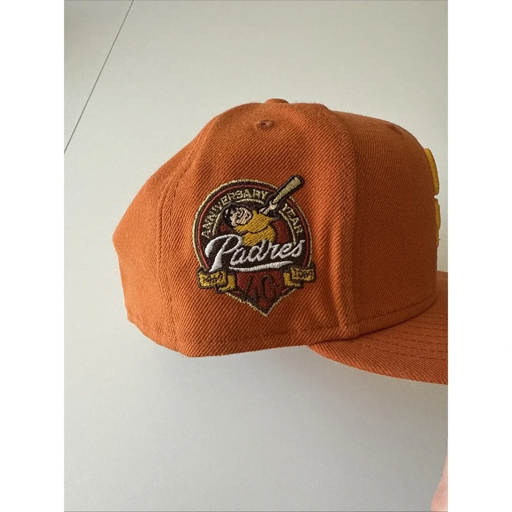 New Era San‎ Diego Padres 59Fifty Orange/yellow 7 1/2 Fitted MLB Cap